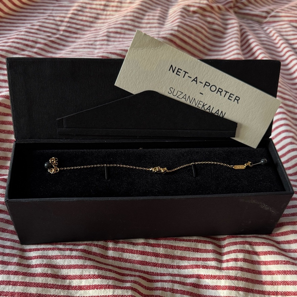 Suzanne Kalan 14k carat gold 3 diamond bracelet